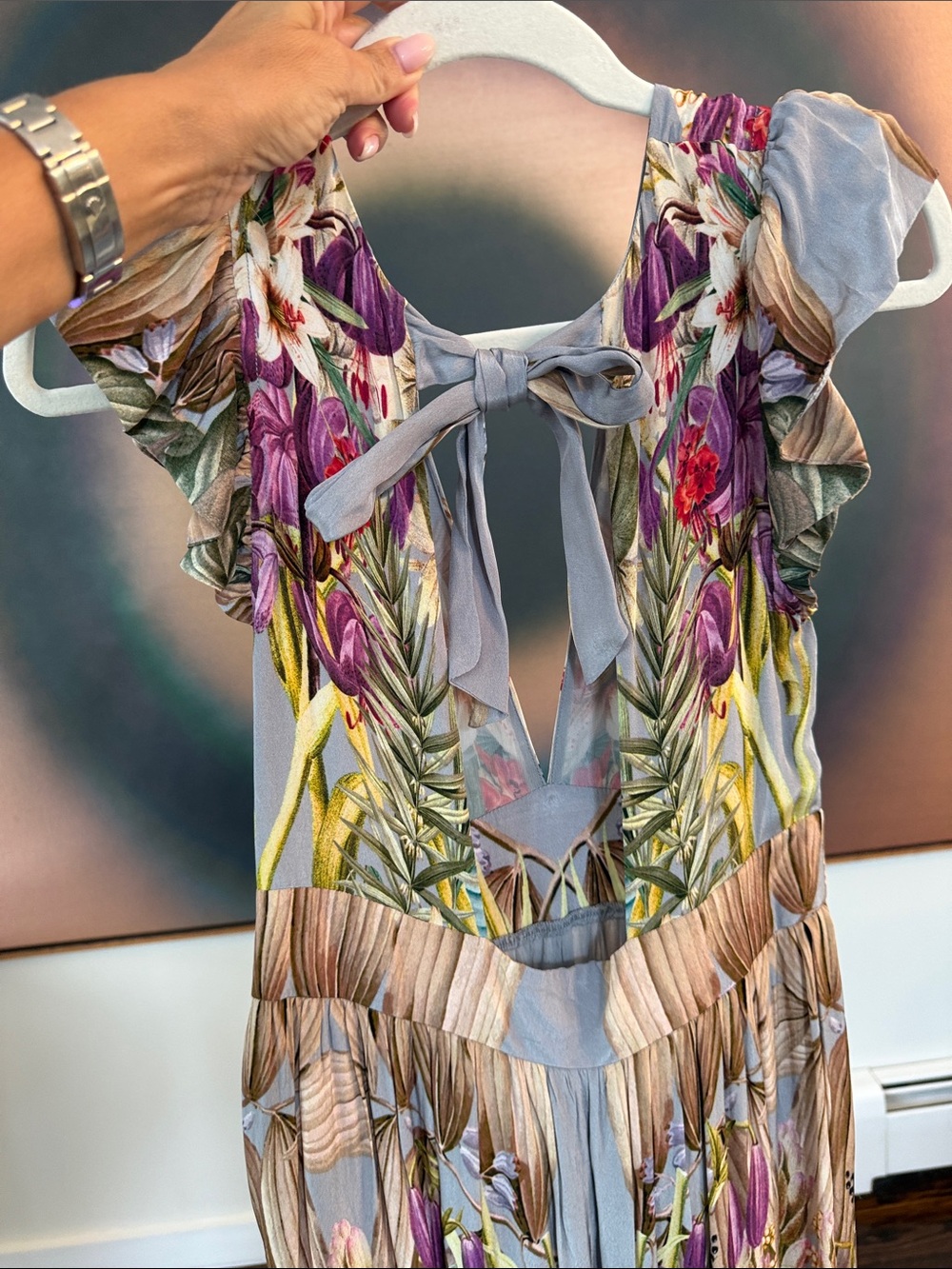 Carolina K Sleeveless Floral V-Neck Maxi Dress in Multicolor original $895 - Picture 4 of 6
